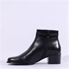 Regarde Le Ciel Ring Buckle Ankle Boot - Black Leather